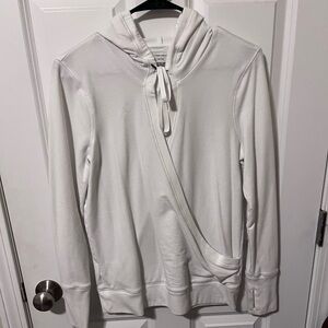Women's White Hoodie Sweater